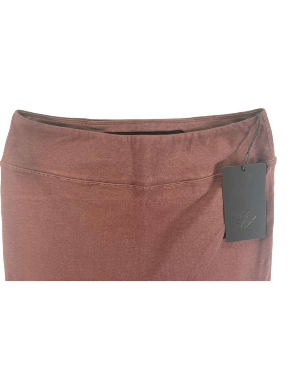 Allwear Bamboo-Blend Leggings Brown High-Waist Yoga Activewear Women's Sz 7 NEW - Picture 3 of 7